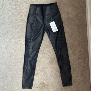 Athleta Faux Leather Leggings Black
